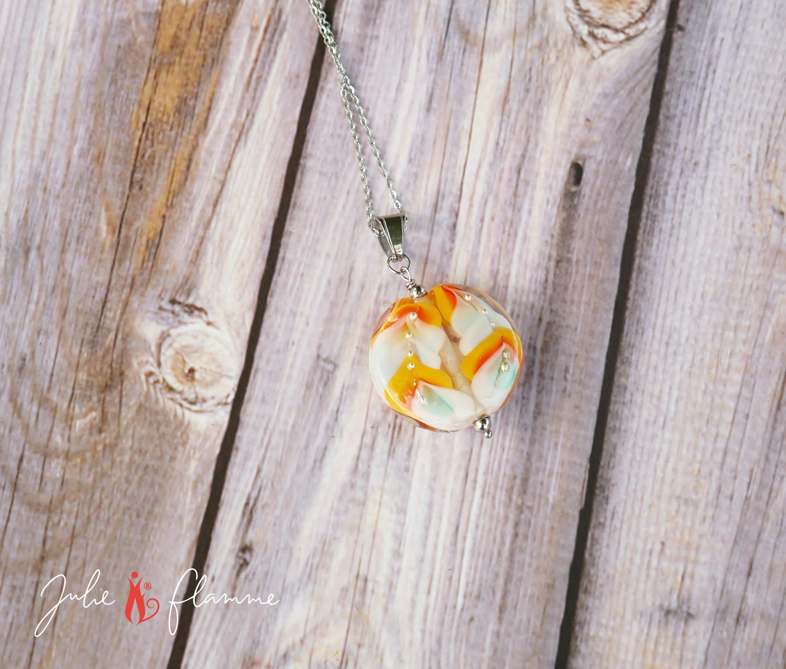 Collier été en verre