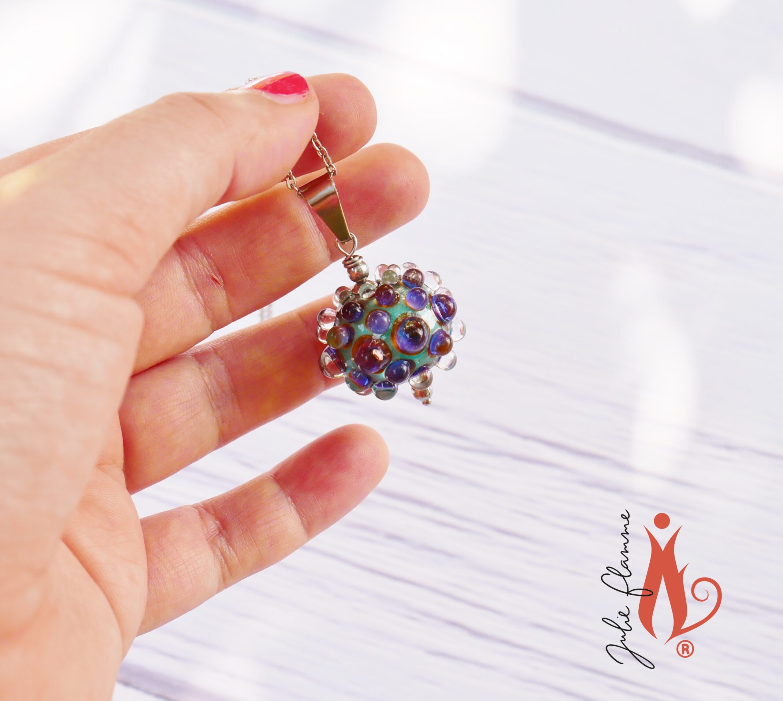 collier perle de verre bijou verre de murano perle julie flamme (2)