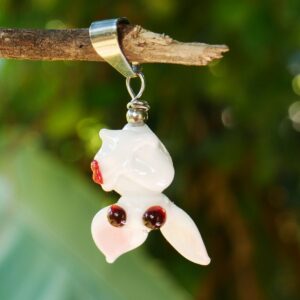 Pendentif chauve souris blanche