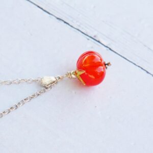 Collier petite citrouille féérique