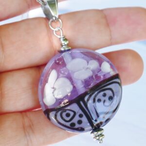 Collier floral parme