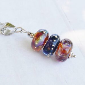 Collier féérique tons ambrés