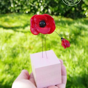 Décoration Bois & Verre Coquelicots