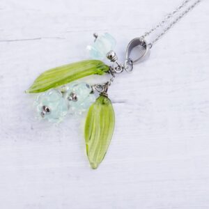 Brin de muguet porte-bonheur bleuté