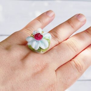 Bague fleur tropicale