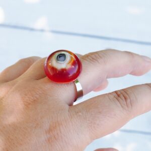 Bague tourbillons rouge