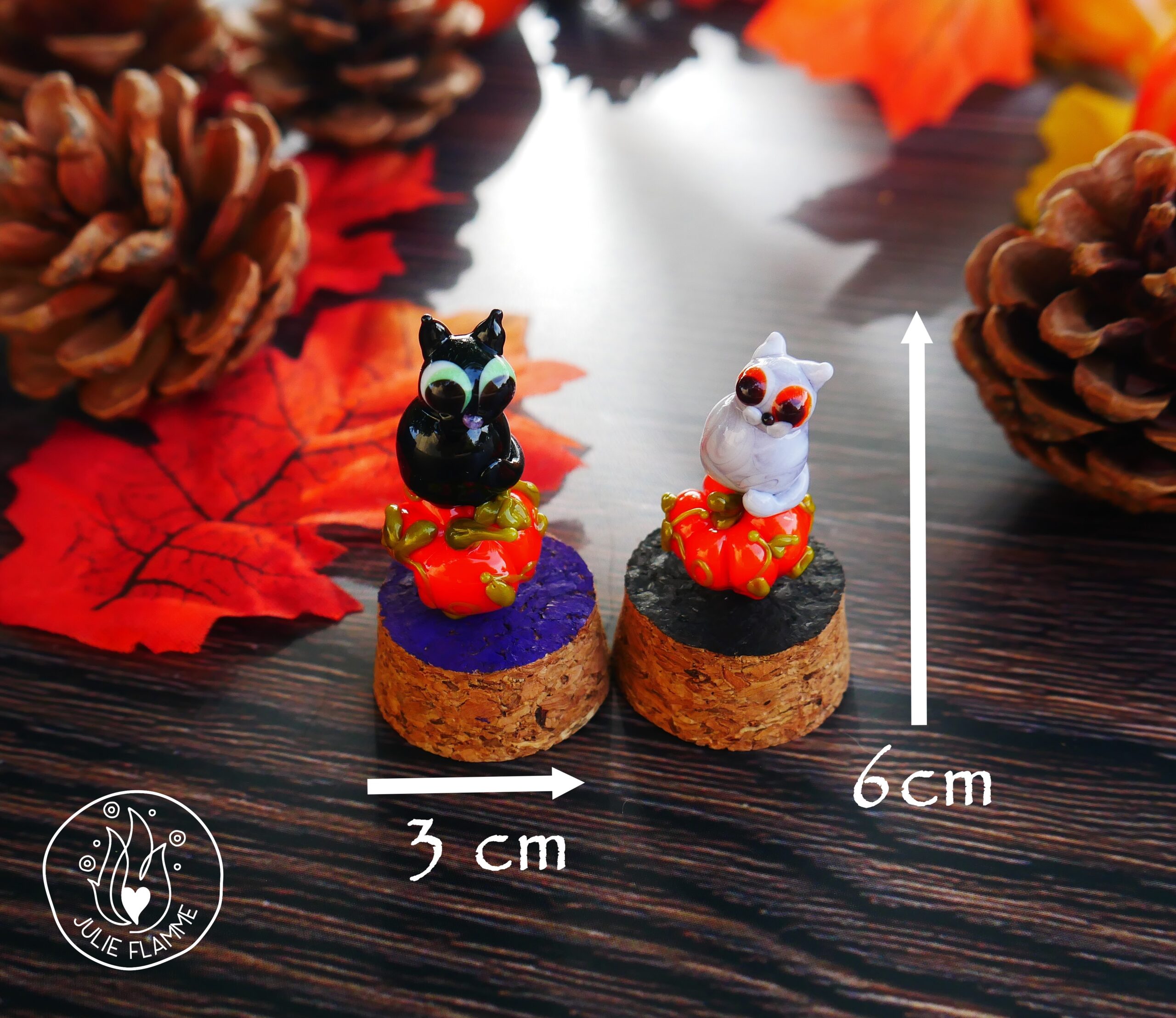 Mini déco petit chat sur sa citrouille – Image 3