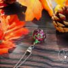 Joli collier citrouille violette aux reflets roses - Thumbnail Image 2